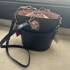Kate Spade Black and Pink Bucket Bag